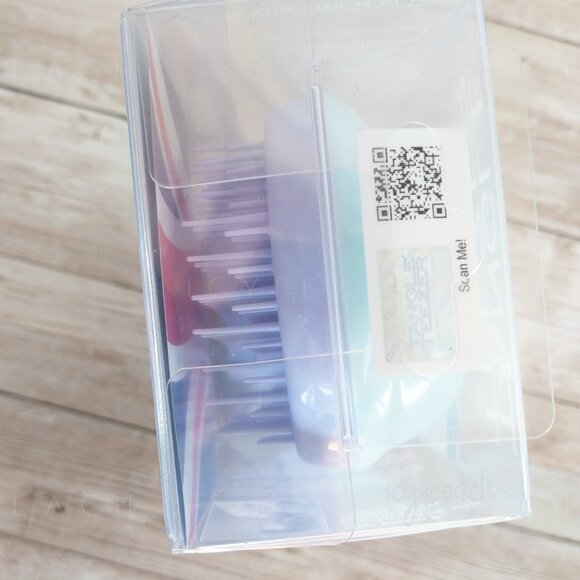 Tangle Teezer Detangling Hairbrush New Palm Size Mint Violet Fine Fragile Hair - Picture 3 of 5